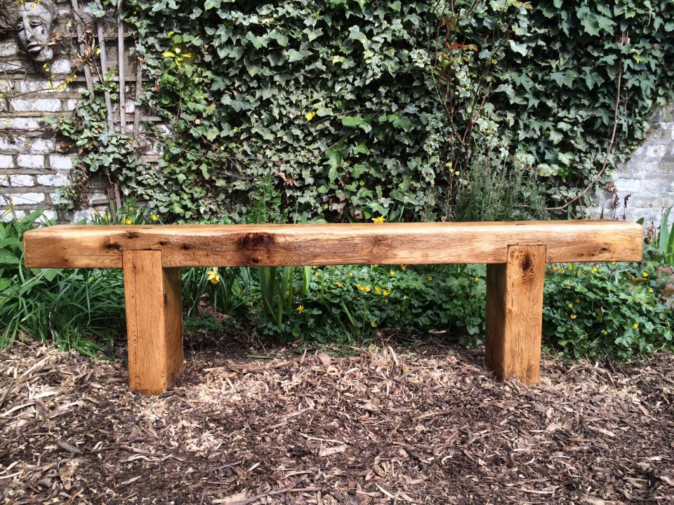 Oak Sleeper Benches : Front View